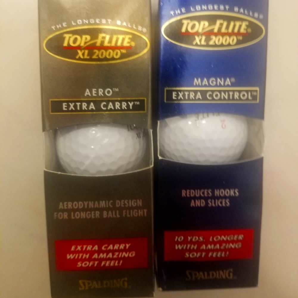 Genuine Spalding Golf Balls Top Flite XL 2000 MAGNA & AERO. 2 (SETS)